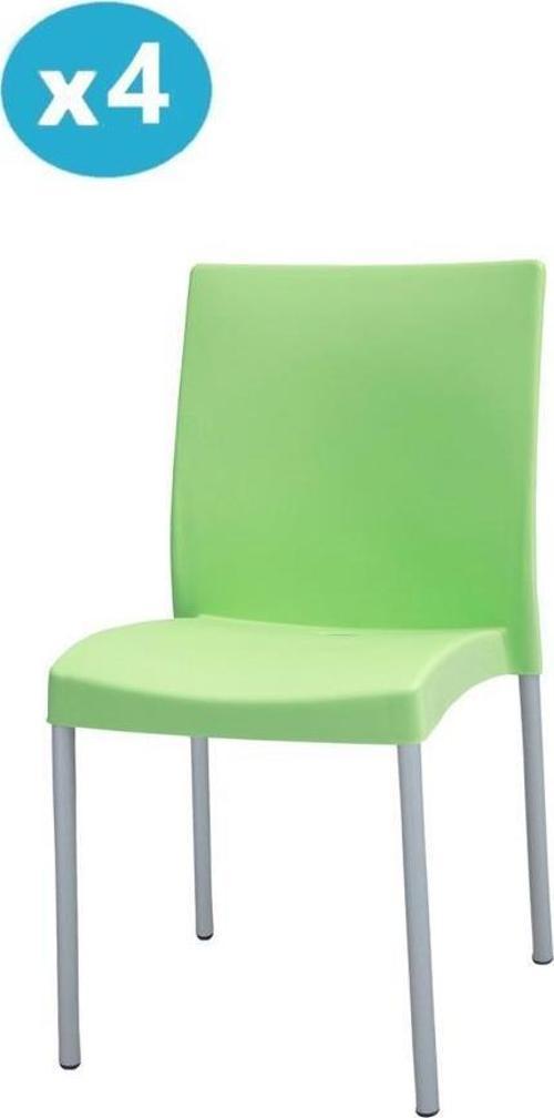 MT-CF875 Vortice Plastik Bahçe Balkon Sandalye 4'lü Set
