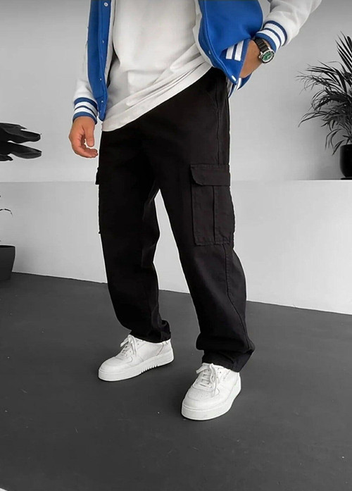 Vintage Erkek Baggy Pantolon Skb Siyah 38