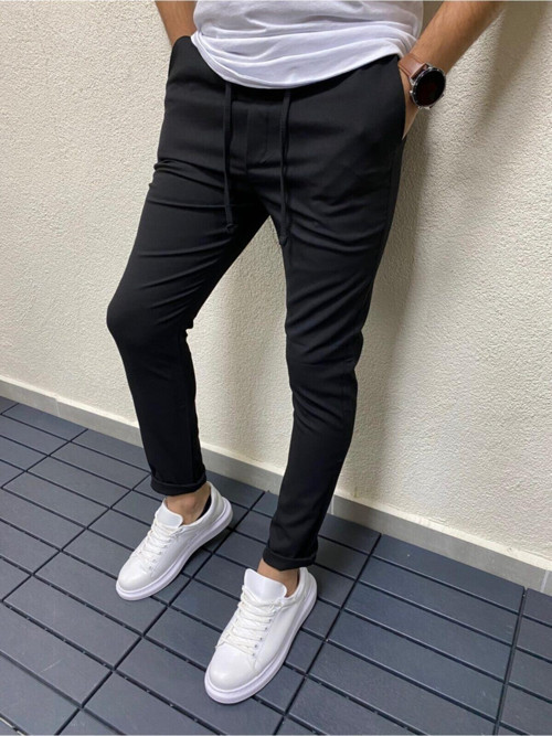 Erkek Siyah Duble Jogger Pantolon Jd11 Siyah XL