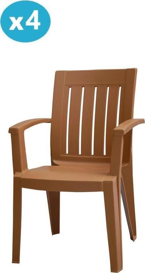 MT-GF175 Cometa Plastik Bahçe Balkon Sandalye 4'lü Set