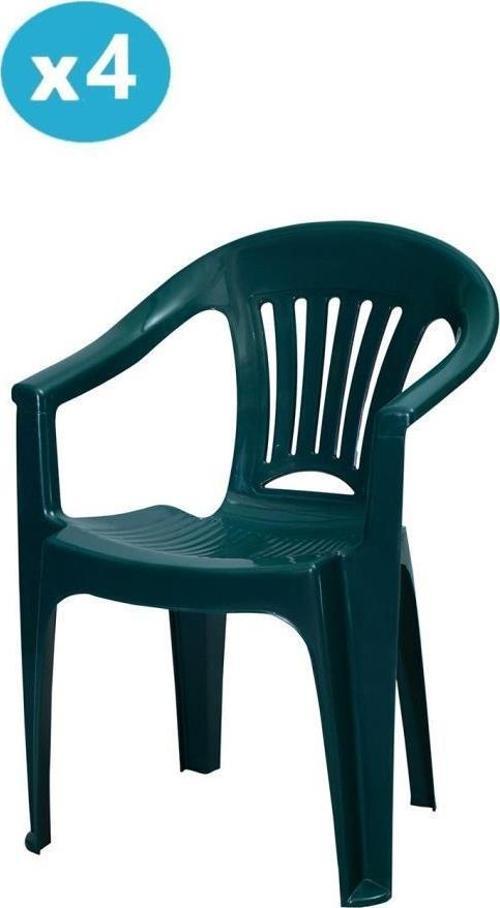 MT-GF141 Zaffiro Plastik Bahçe Balkon Sandalye 4'lü Set