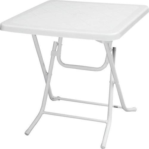 MT-GFM235 Prima Sorgente Plastik Kare Bahçe Balkon Masa 70x70 cm Beyaz