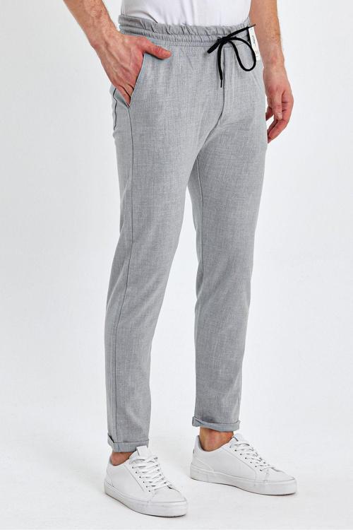 Vintage Beli Lastikli Yeni Sezon Erkek Jogger Pantolon Jd12 Krem 38