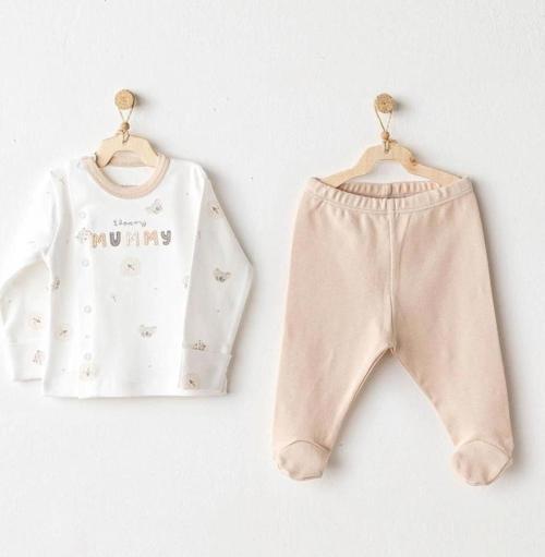 Nessiworld Andywawa AC25849 Happy Animals 2'Li Zıbın Set Beige