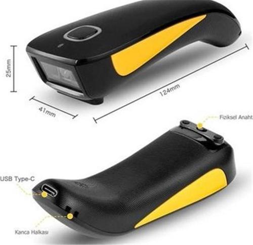 Tiger Perkon BS92 2D Karekod Bluetooth+2.4 Ghz Kablosuz Barkod Okuyucu