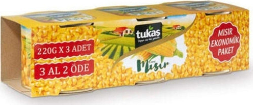 Tukas Mısır 3X220 Gr (4'Lü)
