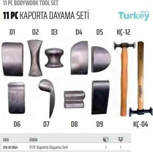 016-Rc3864 11 Pc Kaporta Dayama Seti