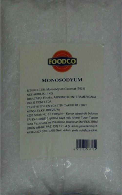 Monosodyum Glutamat Msg Çin Tuzu 1 Kg