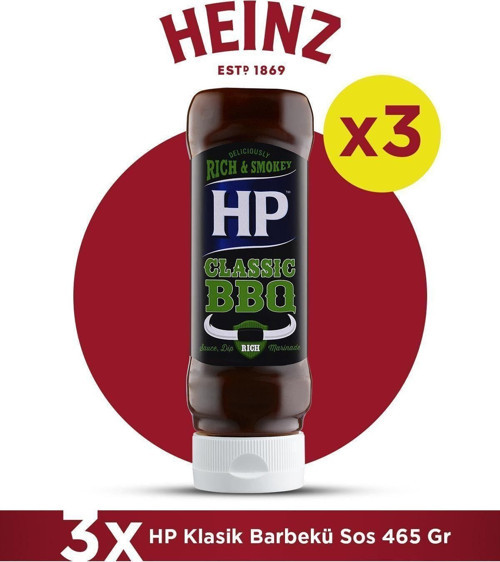 Hp Klasik Woodsmoke Barbekü Sos 465 Gr - 3'Lü Paket