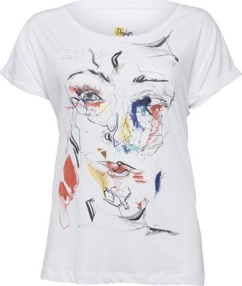 Red Face T-Shirt Tek Ebat Beyaz