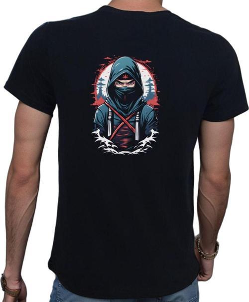 Ninja T-Shirt %100 Pamuklu Siyah Penye Basic Erkek Tişört Siyah L