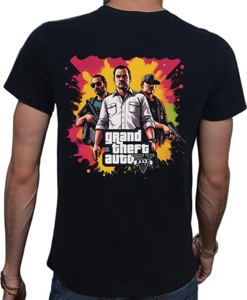Gta T-Shirt %100 Pamuklu Siyah Penye Basic Erkek Tişört Siyah L