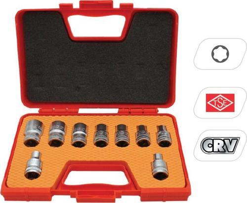 007-Rc9010 9Pc 1/2” Iç Torx E Lokma Seti