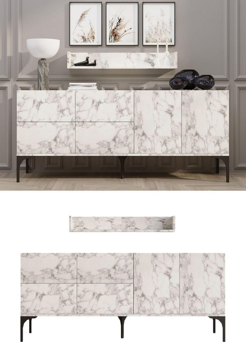Stella Konsol Carrara Marbel
