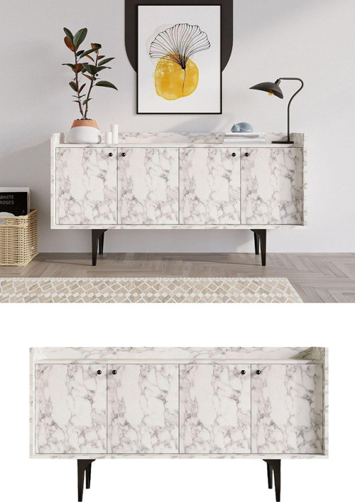 Navi Konsol Carrara Marble
