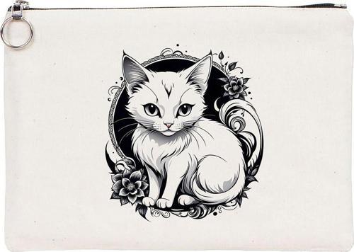 Tattoo Tablet/Portföy Çanta - Astarlı 30X21 Cm Beyaz