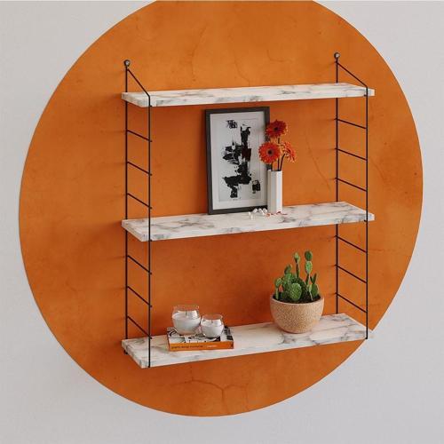 Armoni Raf Seti 3 Raflı 200*720 Carrara Marble