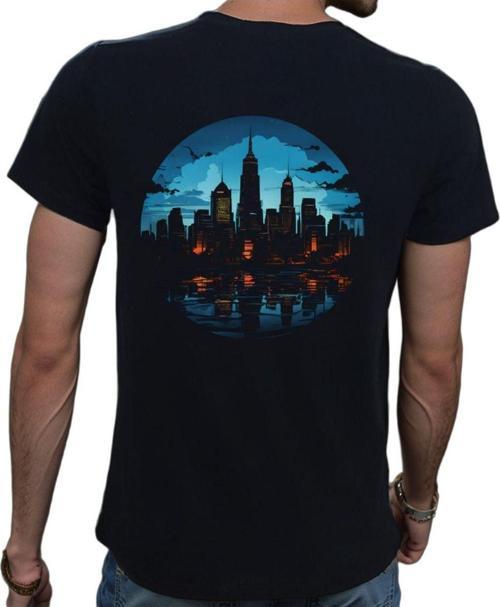 City T-Shirt %100 Pamuklu Siyah Penye Basic Erkek Tişört Siyah M