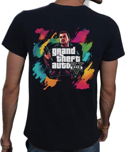 Gta T-Shirt %100 Pamuklu Siyah Penye Basic Erkek Tişört Siyah XL