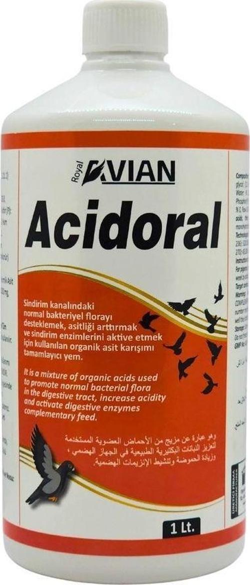 Royal Ilaç Acidoral 1 Lt. Güvercin Ve Kafes Kuşlarında Ishal Destekleyici