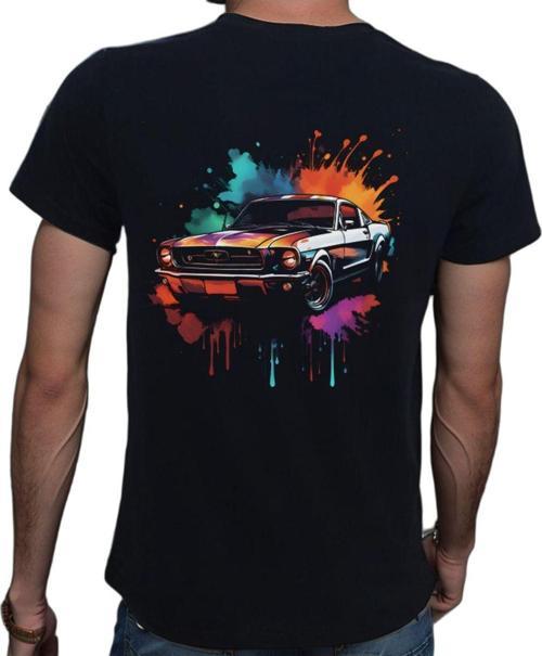 Splash Car T-Shirt %100 Pamuklu Siyah Penye Basic Erkek Tişört Siyah S