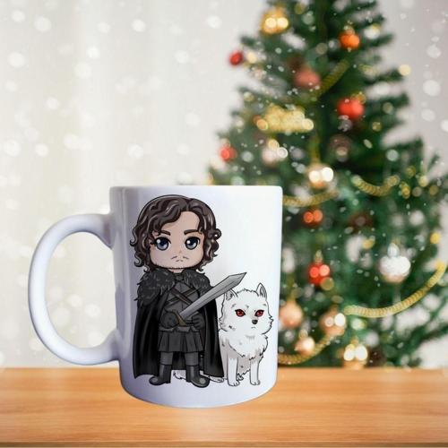 John Snow game of thrones porselen kupa