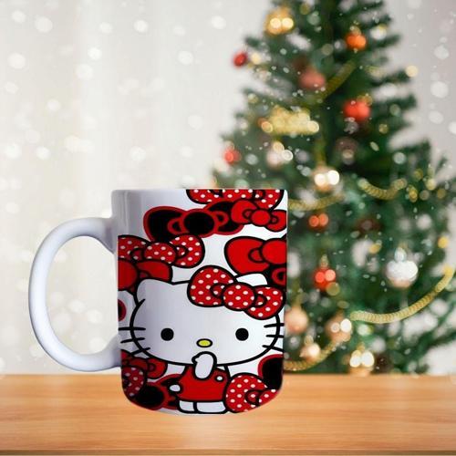 Hello Kitty - Kırmızı Elbiseli Porselen Kupa