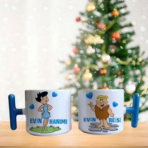 Taş devri evin hanımı / evin reisi Porselen Fincan Takımı