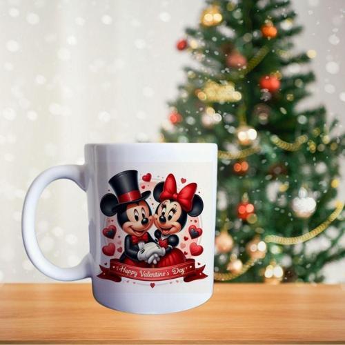 Mickey Ve Minnie Mouse Çifti Porselen Kupa
