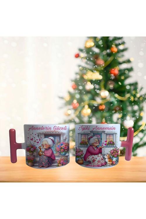 Annelerin güzeli Anneler günü kedili Porselen Fincan / Kupa -mug