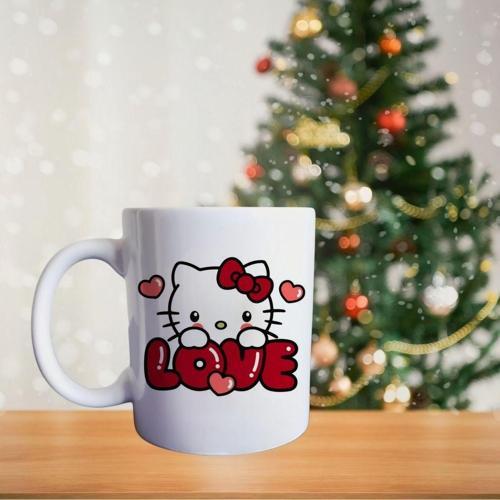 Hello Kitty - Sevgi Sözcükleri Porselen Kupa