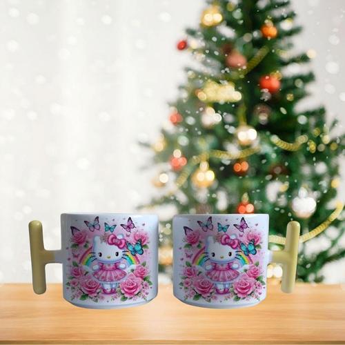 Hello kitty ve kelebekler Porselen Fincan / Kupa -mug