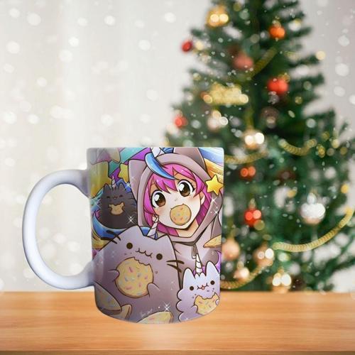 Pusheen renkli Porselen Kupa