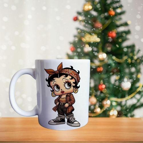 Betty Boop - Leopar Şıklığı Porselen Kupa