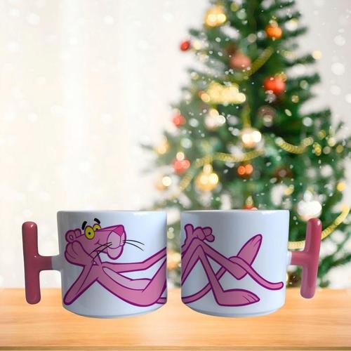Pembe panter keyifçi Porselen Fincan / Kupa -mug