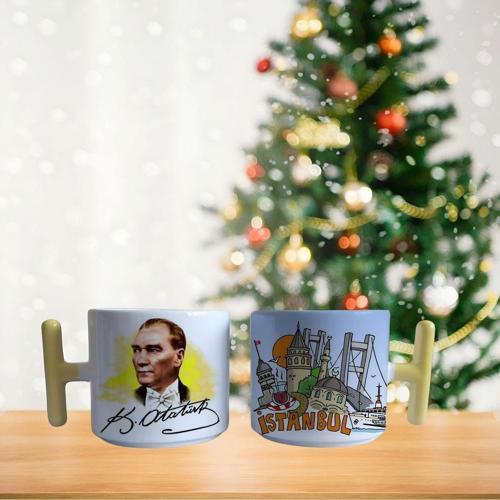 Atatürk ve İstanbul Porselen Fincan / Kupa -mug