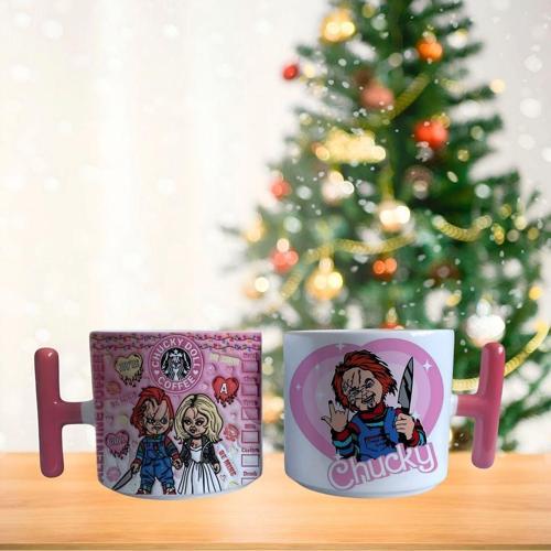 Chucky ve Sevgilisi Porselen Fincan / Kupa -mug