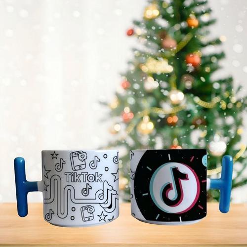 Tiktok amblemli Porselen Fincan / Kupa -mug