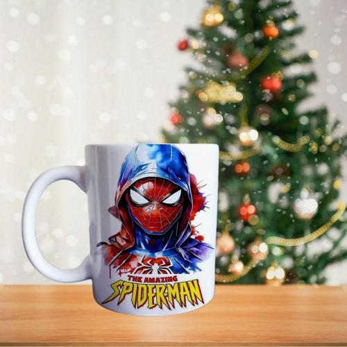 Spiderman örümcek adam porselen kupa