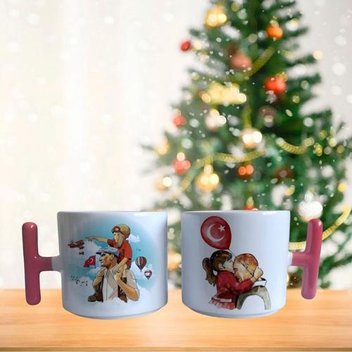 Atatürk ve çocuklar porselen fincan / kupa -mug