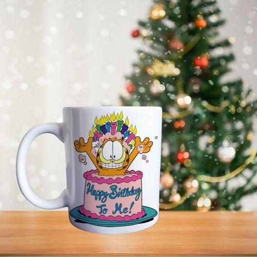 Garfield  - happy birthday porselen kupa