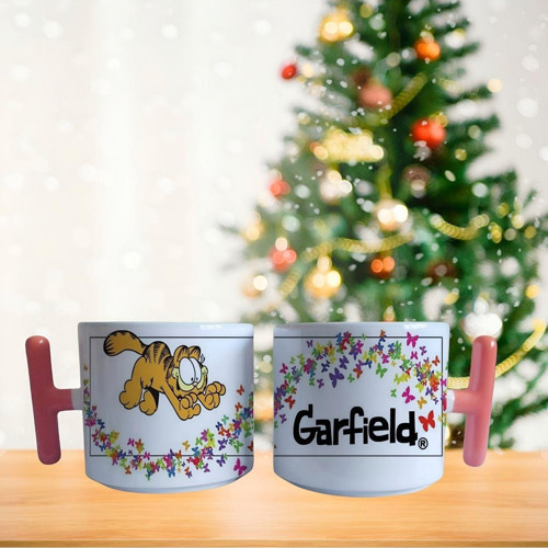Garfield ve kelebekler Porselen Fincan / Kupa -mug