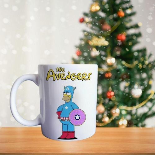 Kaptan Amerika- Süper kahraman- Avengers porselen kupa