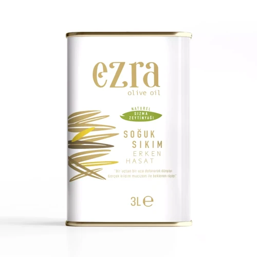 Naturel Sızma Soğuk Sıkım, Erken Hasat 3 Litre Zeytinyağı 2025 Hasadı