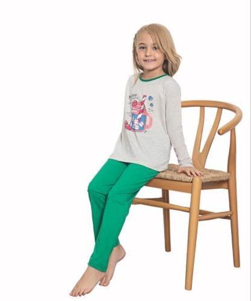 Kız Çocuk Baskılı Uzun Kollu Pijama Takımı 517