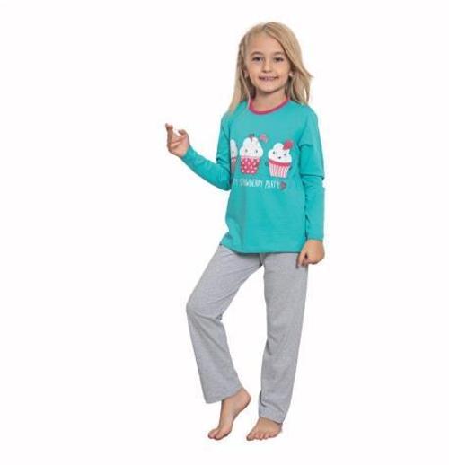 Kız Çocuk Baskılı Uzun Kollu Pijama Takımı 526