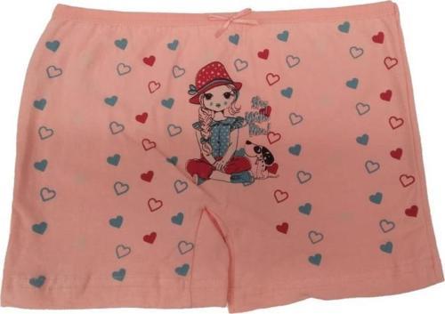12 li Paket Sedef Yıldız Kız Çocuk Desenli Şort Boxer 1045
