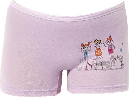 12 Adet Kota Kız Çocuk Baskılı Boxer Karışık Renk 3409