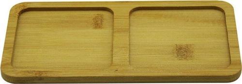 DİKDÖRTGEN - 2 BÖLMELİ - 10X19.5CM  AHŞAP BAMBU YAĞDANLIK ALTLIK  GO5060Gok222749