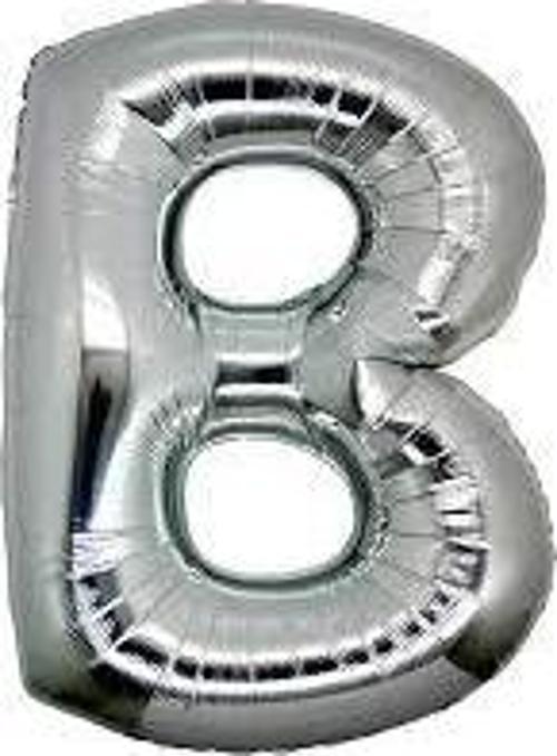 B Harf Folyo Balon Gümüş Renk  40 inç  GO50608219640